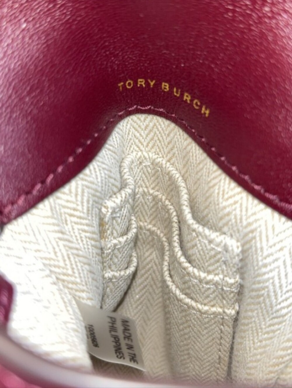 NWOT Tory Burch-Miller Leather Phone Crossbody —(Burgundy❤️🤎) - Picture 7 of 9